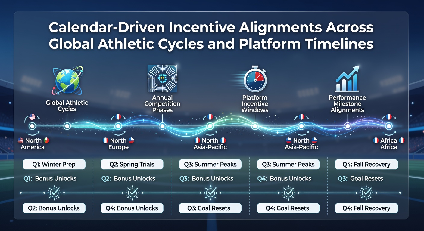 Global sports calendar showing overlapping athletic events and digital platform schedules