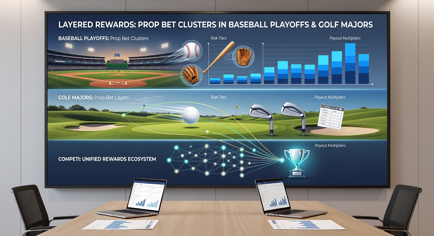 Comparison chart of reward layers at competing operators for baseball and golf props