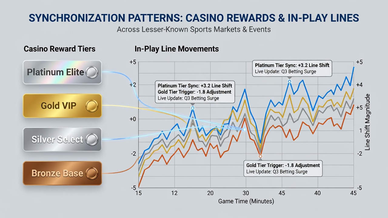 Detailed graphs illustrating synchronization between loyalty program activity levels and real-time odds fluctuations during Davis Cup matches and harness races