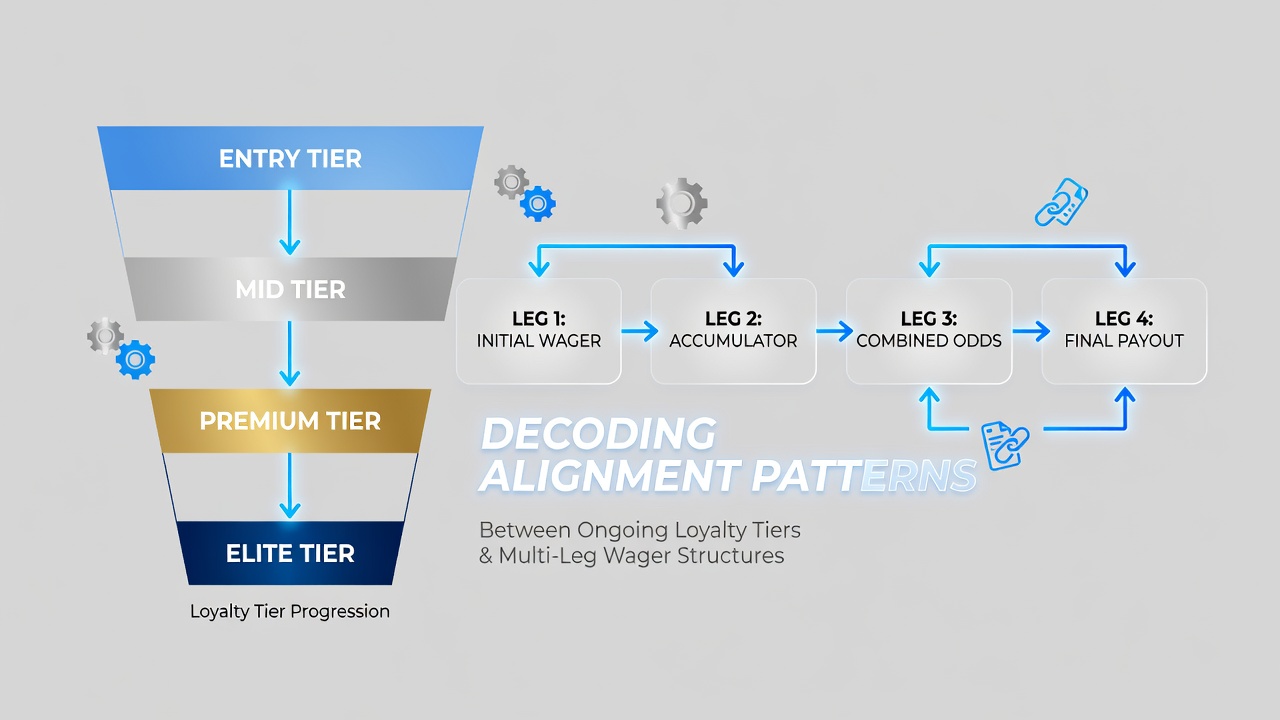 Cricket circuit loyalty tier progression charts aligned with multi-leg accumulator examples