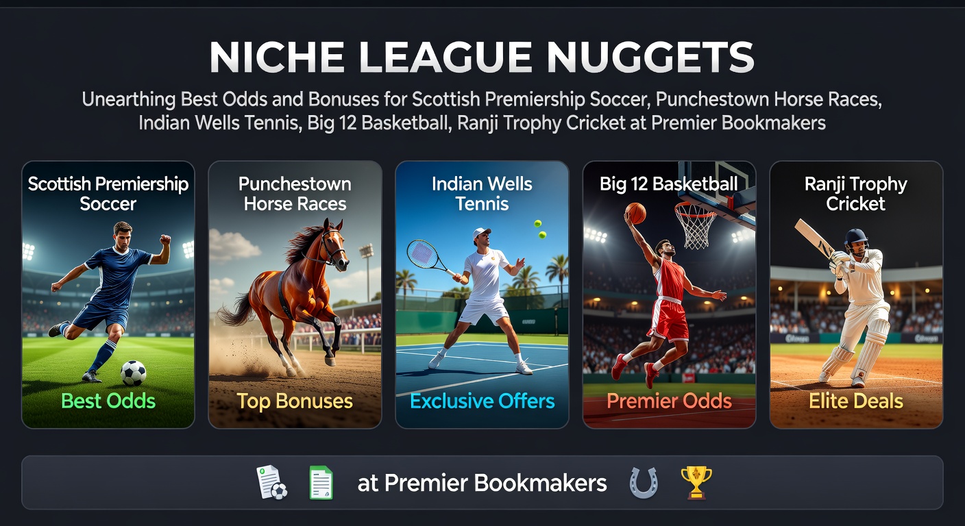 Vibrant collage showcasing Scottish Premiership action, Punchestown jumps racing, Indian Wells tennis rallies, Big 12 basketball dunks, and Ranji Trophy cricket boundaries