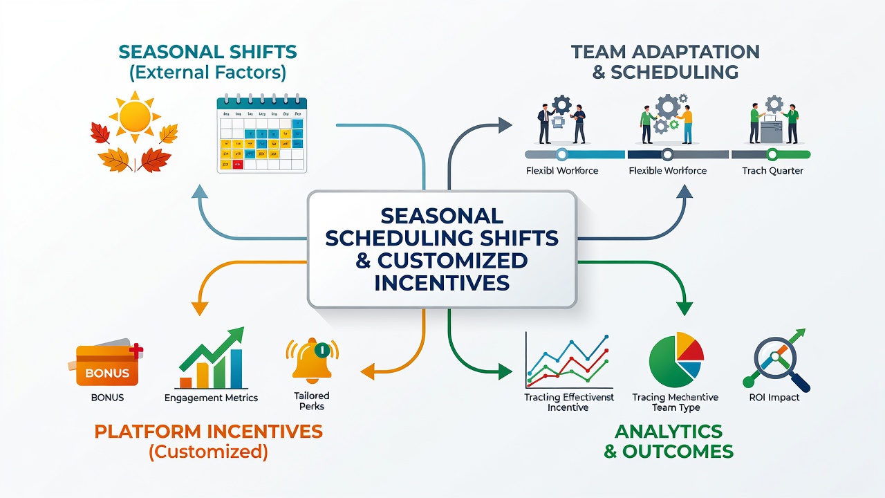 Athletes and teams engaging with customized platform incentives during seasonal schedule transitions