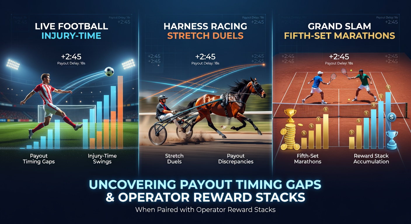 Football players in injury time with betting interfaces showing reward stacks and payout indicators